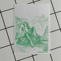 Image 1 of Testing the Water VERT-  Carte Postale - RISO PRINT
