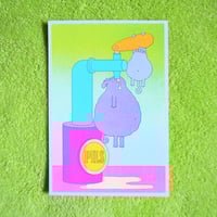 Image 1 of Happy Hour - Riso postcard 