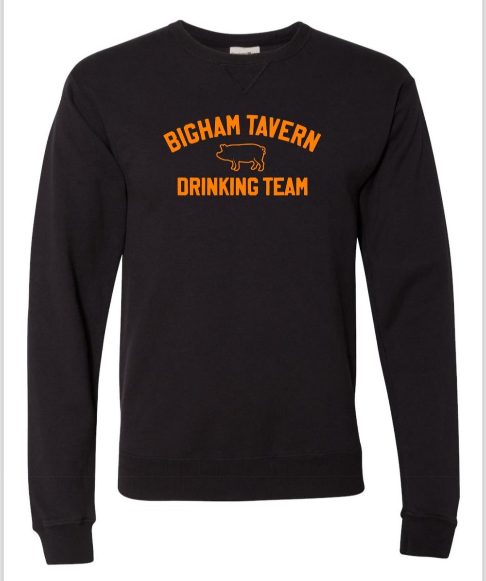 Image of Black Drinking Team Crewneck