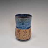 Image 4 of 12oz. Short Tumbler, Aplaca, Bluebird Skies cobalt blue