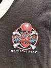 Grateful Dead Early 80s Skull & Roses Ringer Shirt - Fits SM