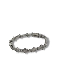 Image 1 of Moissanite Cross Bracelet