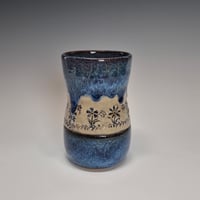 Image 4 of 14oz. Tumbler, Peaceful Posies, Bluebird Skies cobalt blue