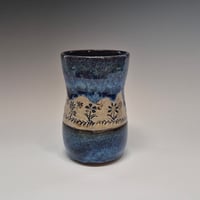 Image 2 of 14oz. Tumbler, Peaceful Posies, Bluebird Skies cobalt blue
