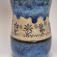 Image 5 of 14oz. Tumbler, Peaceful Posies, Bluebird Skies cobalt blue