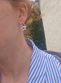 Image 2 of Starlight Studs - with Garnet 