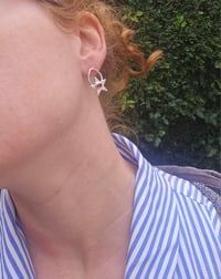 Image 10 of Starlight Studs - with Garnet 