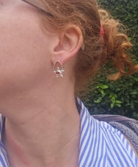 Image 5 of Starlight Studs - with Garnet 