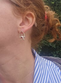 Image 8 of Starlight Studs - with Garnet 