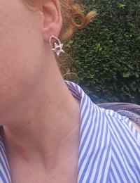 Image 11 of Starlight Studs - with Garnet 