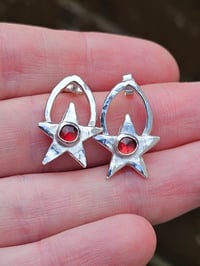 Image 1 of Starlight Studs - with Garnet 