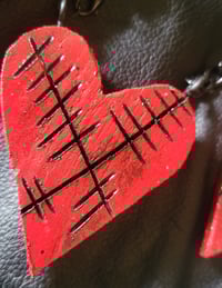Image 2 of Stitched Heart Set (Blk)