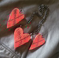 Image 1 of Stitched Heart Set (Blk)