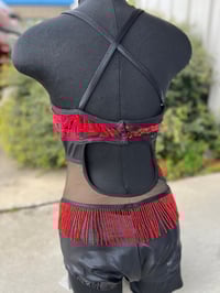 Image 2 of Black/Red Fringe Solo