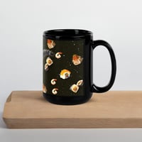 Image 6 of Sushi Cat in Space - Black Glossy Mug - 2 Size Options