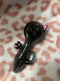 Image 3 of Black Cat Girly Pipe- Cute Pipes- Girly Smoking Accessories
