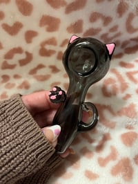 Image 2 of Black Cat Girly Pipe- Cute Pipes- Girly Smoking Accessories