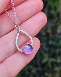 Image 1 of Amethyst Peardrop Necklace 