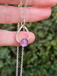Image 4 of Amethyst Peardrop Necklace 