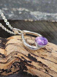 Image 3 of Amethyst Peardrop Necklace 