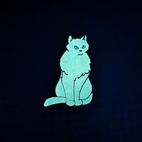 Image 2 of Glow in the Dark Cat Pin