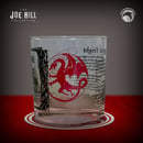Image 2 of JOE HILL CHARITY EVENT: Limited Signed Edition King Sorrow Whiskey Glass & Coaster Set!