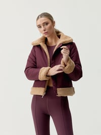Image 2 of Jacket Umiko Dark Cherry/Camel