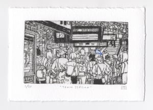 Train Station // drypoint print (limited edition)