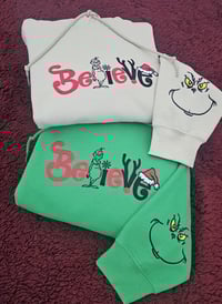 Image 1 of Believe Christmas Grinch Hoodie