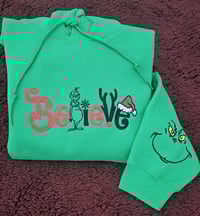 Image 3 of Believe Christmas Grinch Hoodie