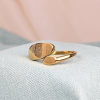 Image 2 of Glowing light Bahá’í ring with ringstone symbol Stainless Steel