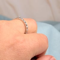 Image 2 of 95 Times Bahá'í ablutions counter stackable sterling silver ring 