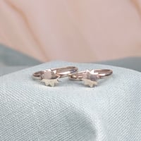 Image 1 of 9 pointed star Bahá'í stackable sterling silver Ring
