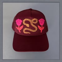 Image 1 of Burgundy Floral Snake