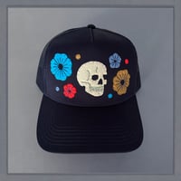 Image 1 of Navy Floral Skull