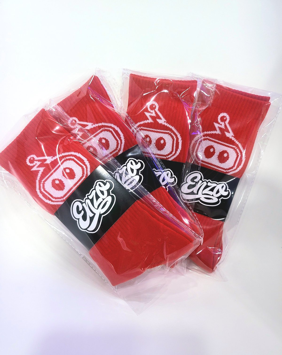 Image of Enzo's Shed 4 Sock Bundle (Red)