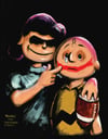 "Lucy Van Pelt - VILLAIN" Print ( a "Peanuts" themed parody of the infamous cover to "Batgirl" #41)