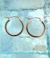 14k gold 2mm hoop earrings