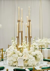 Candlelabra  Base flower ,  off white  ( flower only)