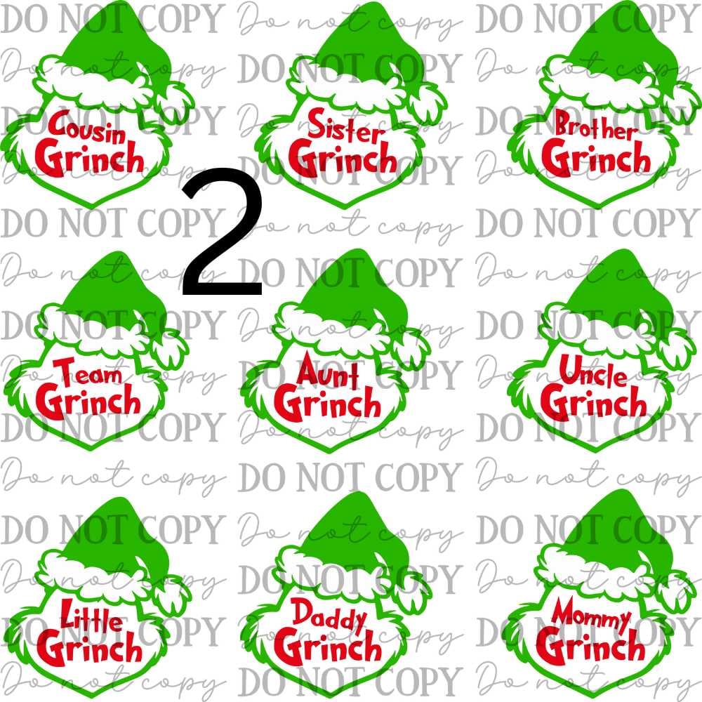 Image of Mini Grinch UV DTF Decal Sheets for Tumbler Keychains – 3 Sets To Choose From