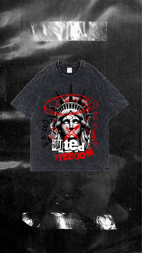 Muted Freedom Acid Wash Graphic Tee