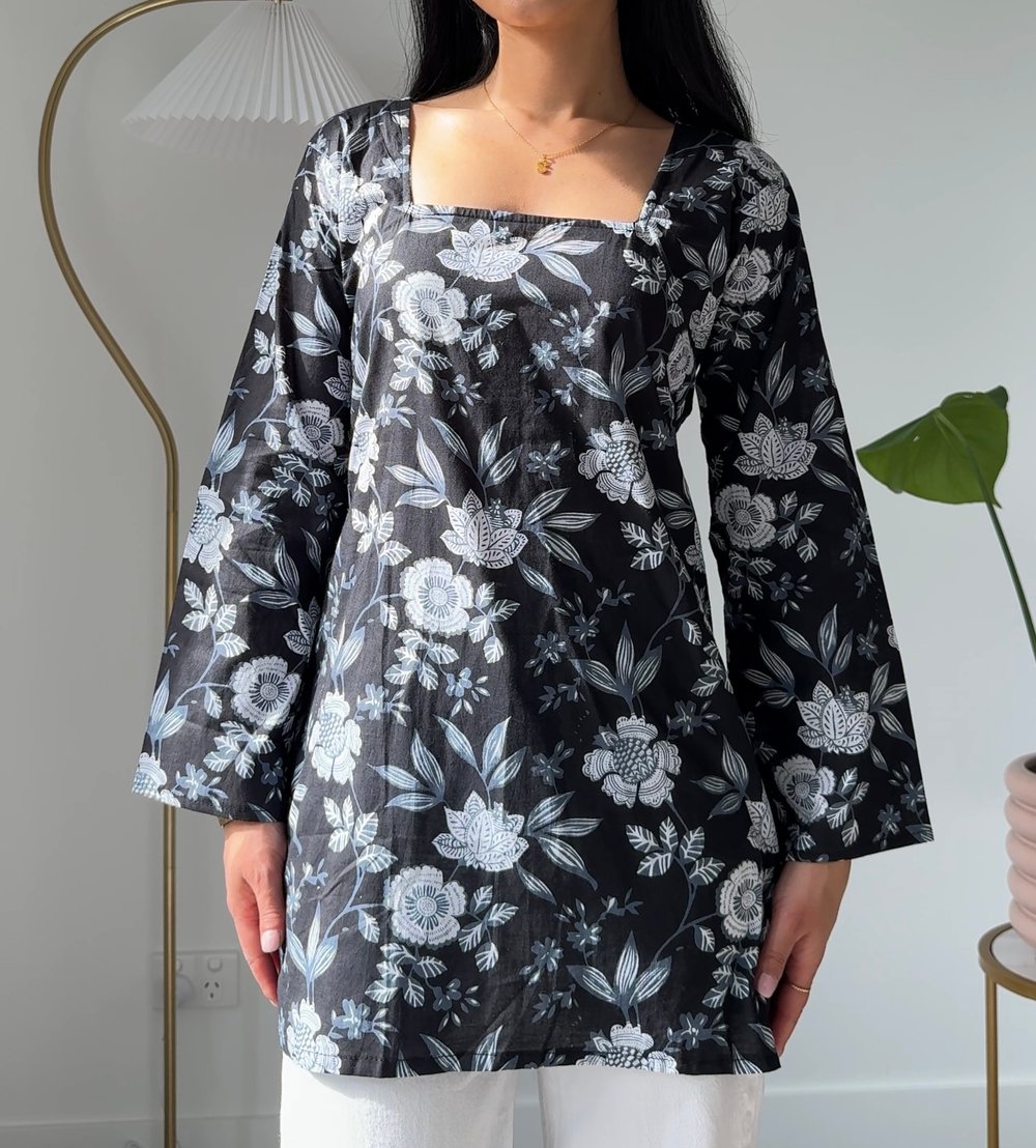 Image of  Midnight Petals Kurti