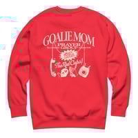 Image 7 of Goalie Mom Prayer Group Pocket Logo Crewneck (Dark Colors)