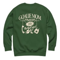 Image 9 of Goalie Mom Prayer Group Pocket Logo Crewneck (Dark Colors)