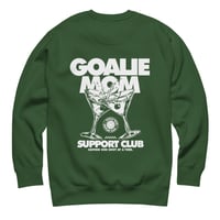 Image 1 of Goalie Mom Supprt Club Pocket Logo Crewneck (Dark Colors)