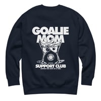 Image 7 of Goalie Mom Supprt Club Pocket Logo Crewneck (Dark Colors)