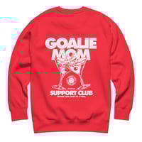 Image 9 of Goalie Mom Supprt Club Pocket Logo Crewneck (Dark Colors)