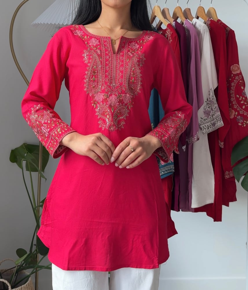 Image of Raani pink  Kurti