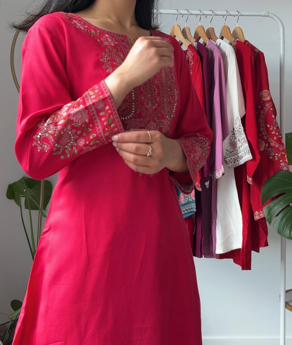 Image of Raani pink  Kurti