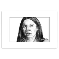 Image 2 of Alexandria Ocasio-Cortez | 4x6 | Original Ink Drawing